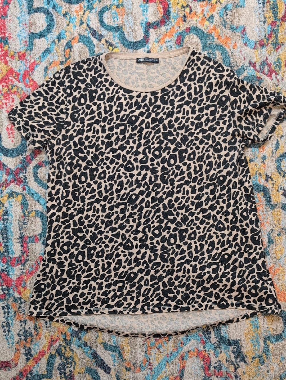 Zara Cheetah print tshirt medium